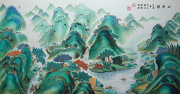 贺新安作品10《山居图》6尺全开 2019年